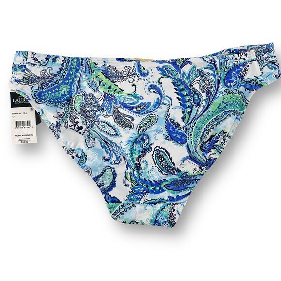 Ralph Lauren Floral Paisley Hipster Bikini Bottoms Bathing Swim Suit Size 12 - Picture 3 of 7